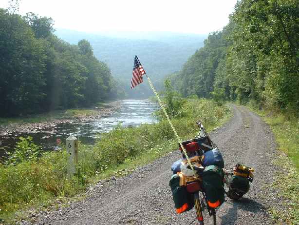 Near the start of the Greenbrier River Trail